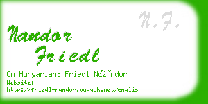 nandor friedl business card